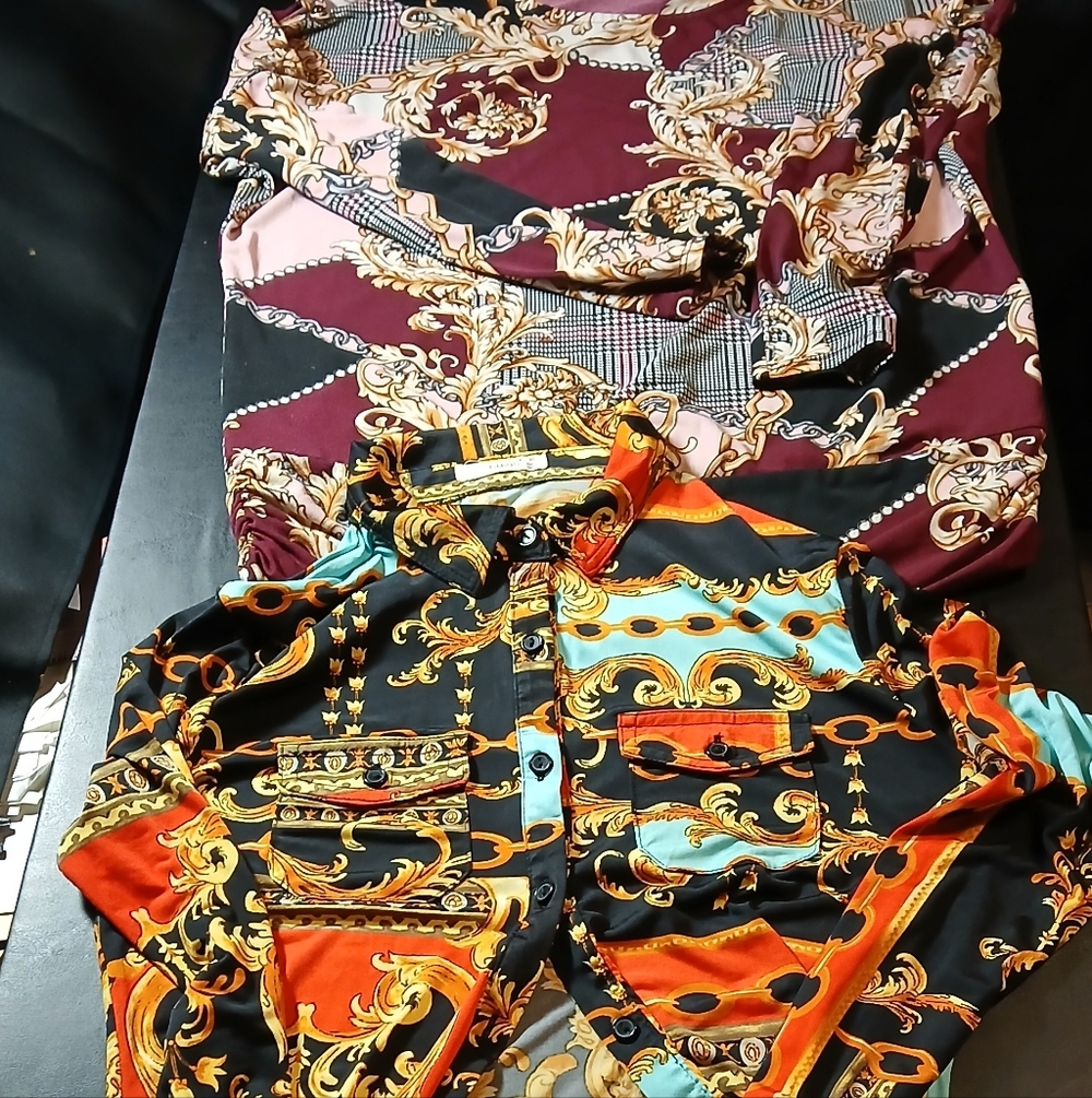 Timing Dress Shirt Size M Black/red Thaf Is Sodi Dress Shirt Size S/ch Purple/go